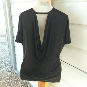 3/$30 open-back black blouse